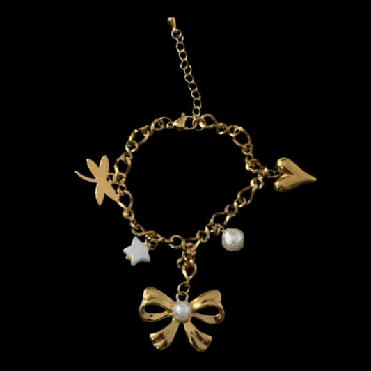 bow charm bracelet
